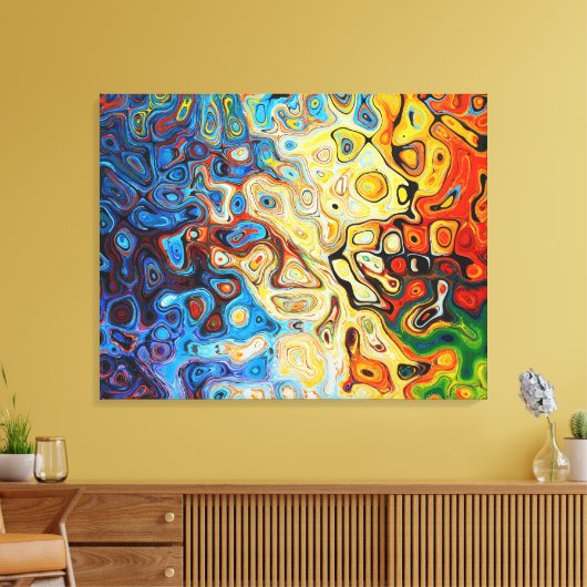 Flitsende textuur Abstracte moderne kunst canvas (Insitu (Woonkamer))