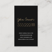 Flitser van de lichte yoga goeroe zwart Visitekaar Visitekaartje (Achterkant)