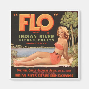 "Flo" Indiase rivier fruit Magneet