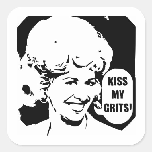 Flo Kus mijn grits! Vierkante Sticker (Voorkant)