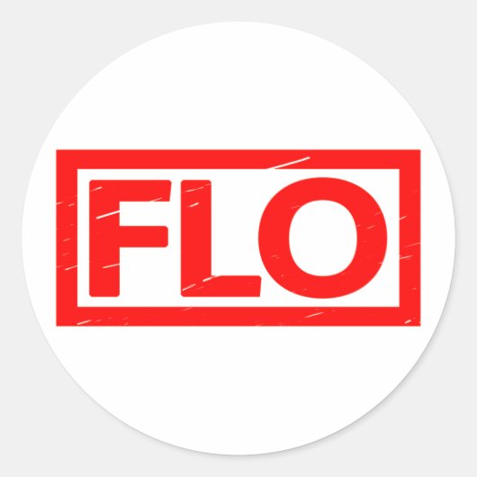 Flo Stamp Ronde Sticker (Voorkant)