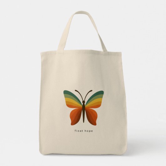 Float Hope Retro Rainbow Butterfly Tote (Achterkant)