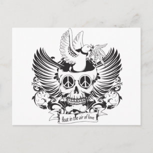 Float in Love Skull Briefkaart
