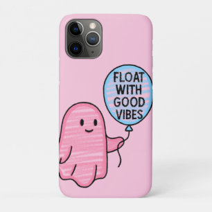 Float met goede vibes schattig boek ontwerp iPhone 11 pro hoesje