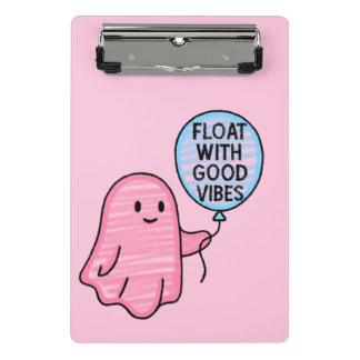Float met goede vibes schattig boek ontwerp mini klembord