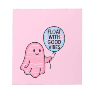 Float met goede vibes schattig boek ontwerp notitieblok