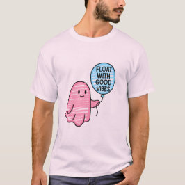 Float met goede vibes schattig boek ontwerp t-shirt