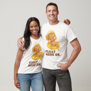 Float Mode Aan: Zomerkat Citroen Poolparty Kunst T-shirt