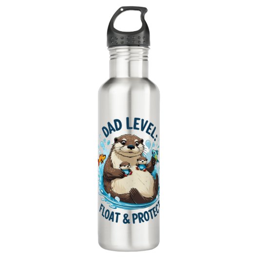 Float & Protect – Otter Dad Funny Waterfles (Voorkant)
