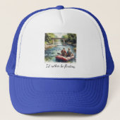 Float Trip Adventure Blue Trucker Hat Trucker Pet (Voorkant)