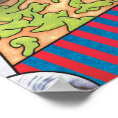 Floaters - Vaporwave Abstracte Surrealistische Kun Poster (Hoek)