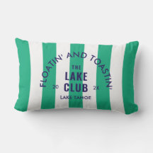 Floatin' and Toastin' The Lake Club Green Stripe i