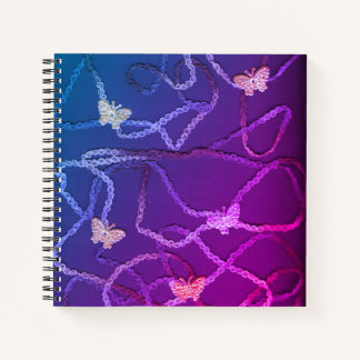 Floating Butterflies Spiral Notebook (Purple) Notitieboek