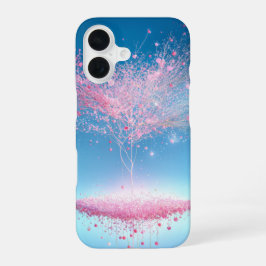 Floating Cherry Blossom Tree & Light Phone Case iPhone 16 Hoesje