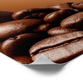 Floating Coffee Cup With Coffee Beans Poster (Hoek)