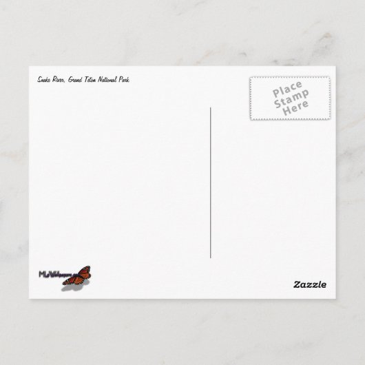 Floating Down the Snake River II Briefkaart (Achterkant)