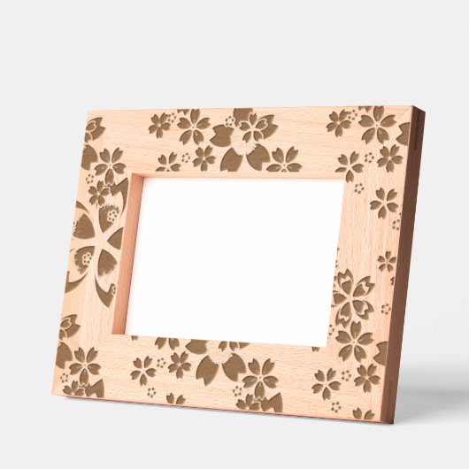 Floating Floral Etched Houten Afbeelding Lijst Gegraveerde Lijstjes (Links)