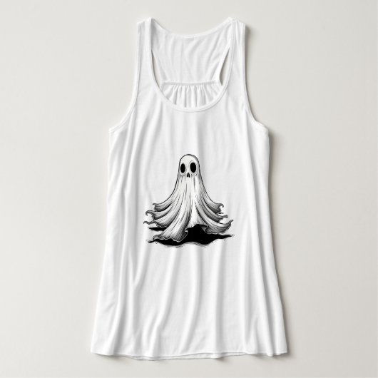 Floating Ghost Halloween T-Shirt – Spooky Cute  (Design voorkant)