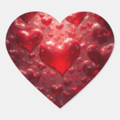 FLOATING HEARTS HART STICKER (Voorkant)