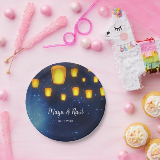 Floating Lanterns bruiloft Papieren Bordje (Feest)