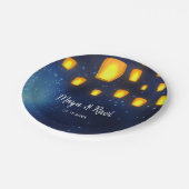 Floating Lanterns bruiloft Papieren Bordje (Gekanteld)