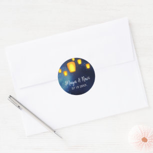 Floating Lanterns bruiloft Ronde Sticker