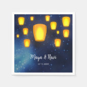 Floating Lanterns bruiloft Servet (Voorkant)