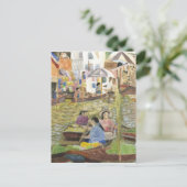 Floating Market Bangkok Briefkaart (Staand voorkant)