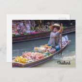Floating Market, Thailand Briefkaart (Voorkant / Achterkant)