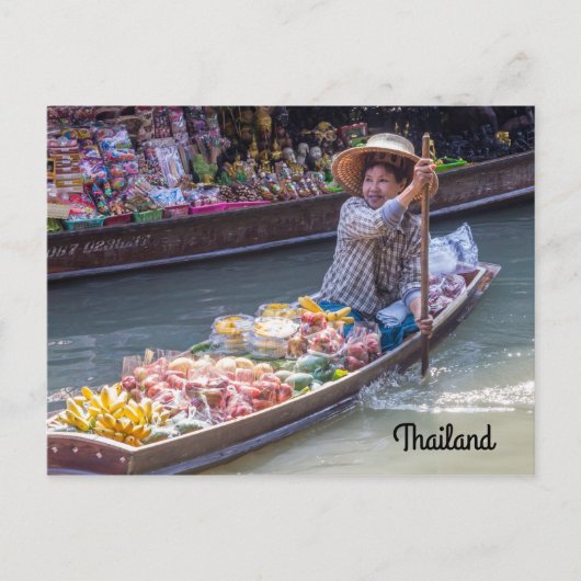 Floating Market, Thailand Briefkaart (Voorkant)