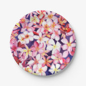 Floating Plumeria Papieren Bordje (Voorkant)