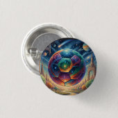 Floating Sphere of Light Ronde Button 3,2 Cm (Voorkant /achterkant)