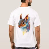 Floating Squirrel Face Art T-shirt (Achterkant)