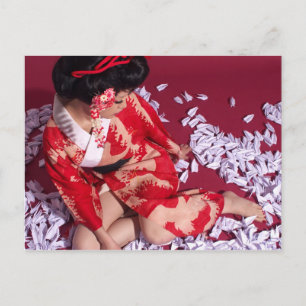 Floating World Girl Briefkaart