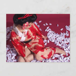 Floating World Girl Briefkaart