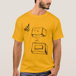 floatrobot in goud t-shirt