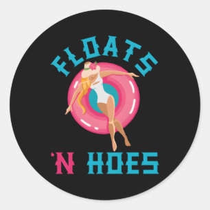 Floats N en Hoes Float Trip Tubing River Float Ronde Sticker
