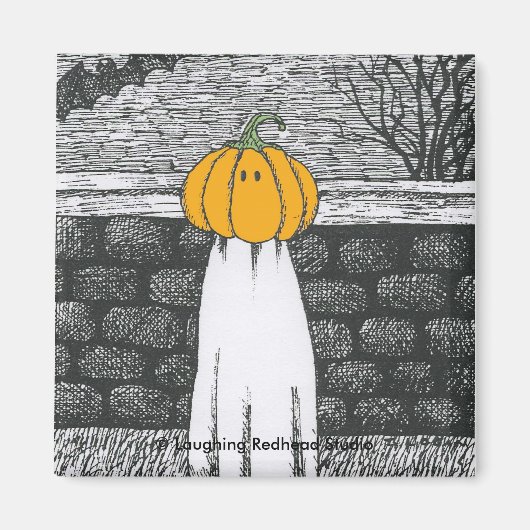 Floaty Ghost Magnet Magneet (Voorkant)