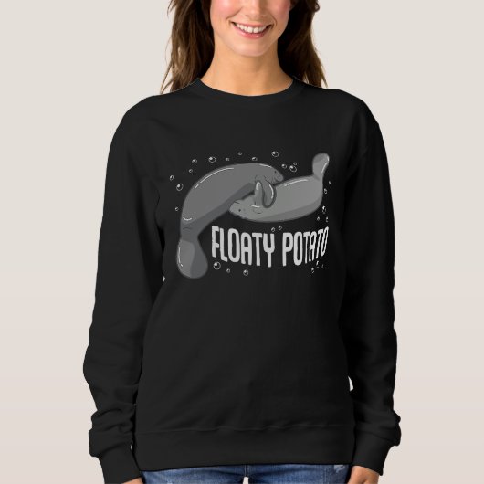 Floaty Potato Manatee Cute Sea Cow Animal Trui (Voorkant)