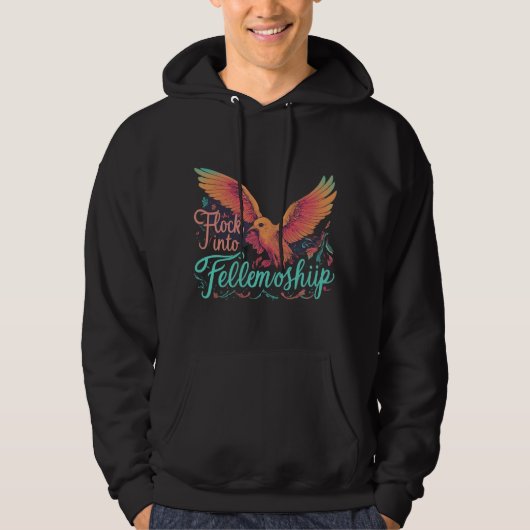 Flock in Fellemoship Hoodie (Voorkant)