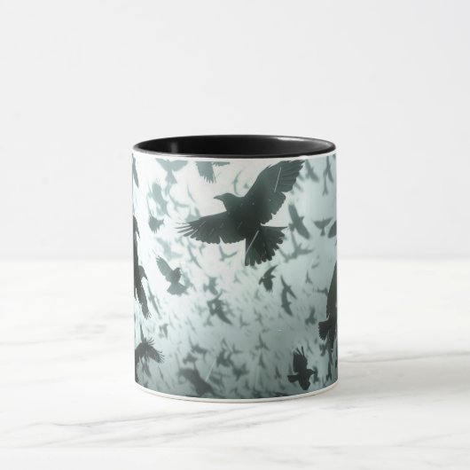Flock of Crows, Ravens Coffee Mok (Midden)