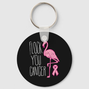Flock You borstkanker Flamingo roze lint bewust Sleutelhanger