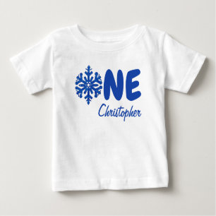 Flocon de neige 1er anniversaire T-shirt bébé