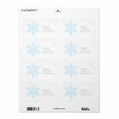 flocon de neige 3 étiquette (Feuille entière)