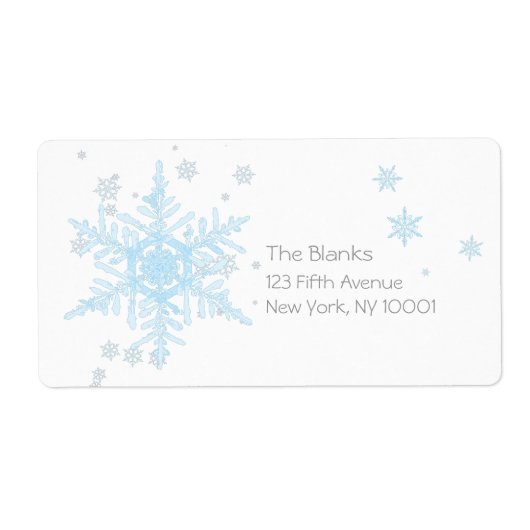 flocon de neige 5 étiquette (Devant)