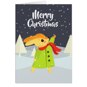 Flocon de neige à couver de lapin Noël mignonne