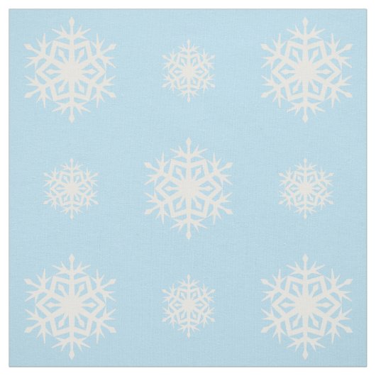 Flocon de neige à motif bleu clair tissu (Échantillon)