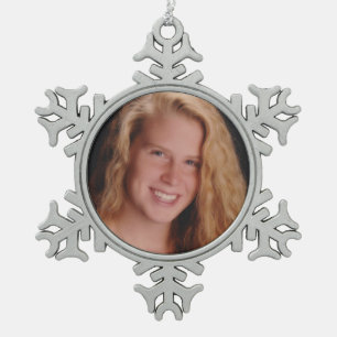Flocon De Neige Ajoutez votre propre ornement photo Snowflake