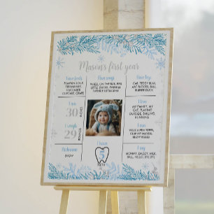 Flocon de neige Anniversaire Jalon Poster photo