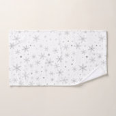 Flocon de neige au crépuscule - Gris et blanc arge (Serviette à main)